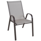 Πολυθρόνα κήπου μεταλλική καφέ-μπεζ 54x70x91εκ Ankor 831630