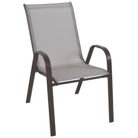 Πολυθρόνα κήπου μεταλλική καφέ-μπεζ 54x70x91εκ Ankor 831630