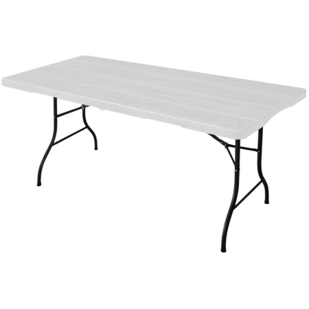 Τραπέζι πτυσσόμενο μεταλλικό-πλαστικό λευκό 180x74x74εκ Ankor 843510