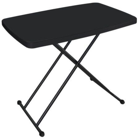 Τραπέζι πτυσσόμενο μεταλλικό-πλαστικό μαύρο 76x49x74εκ Ankor 843558