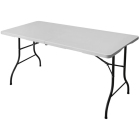 Τραπέζι πτυσσόμενο μεταλλικό-πλαστικό λευκό 152x70x74εκ Ankor 843565
