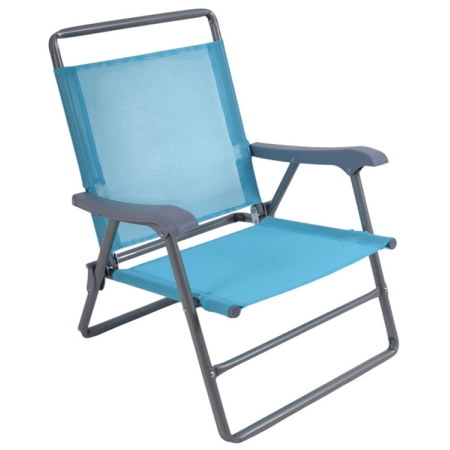 Καρέκλα παραλίας μεταλλική γαλάζια 56x55x70εκ Ankor 843183