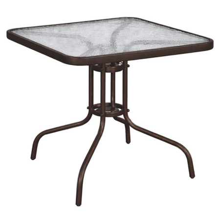 Τραπέζι κήπου μεταλλικό τετράγωνο καφέ 80x80x70εκ Ankor 851256