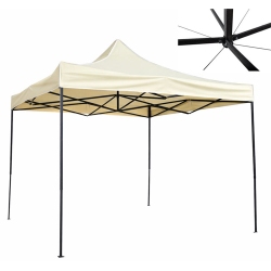 Κιόσκι ενισχυμένο μεταλλικό-υφασμάτινο μπεζ 3x3.2m Ankor 851591