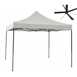 Κιόσκι ενισχυμένο μεταλλικό-υφασμάτινο εκρού 3x3.2m Ankor 851577