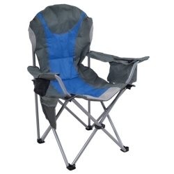 Καρέκλα παραλίας-camping μεταλλική γκρι-μπλε 90x60x113εκ Ankor 851331