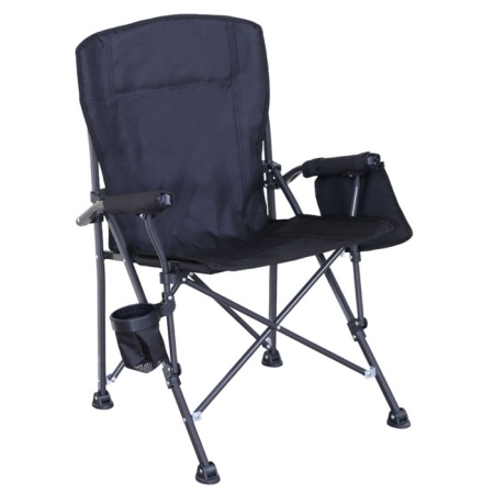 Καρέκλα παραλίας-camping μεταλλική μαύρη 54x44x91εκ Ankor 852802