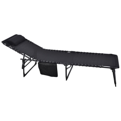 Ξαπλώστρα μεταλλική μαύρη 190x60x35εκ Ankor 851409