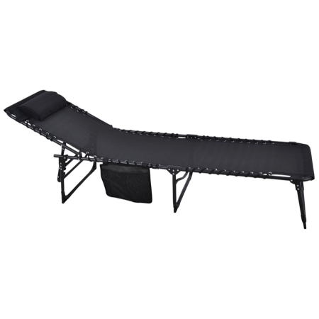 Ξαπλώστρα μεταλλική μαύρη 190x60x35εκ Ankor 851409