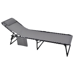 Ξαπλώστρα μεταλλική γκρι 190x60x35εκ Ankor 851416
