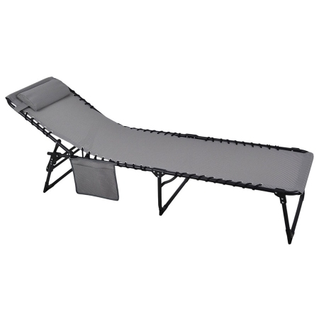 Ξαπλώστρα μεταλλική γκρι 190x60x35εκ Ankor 851416