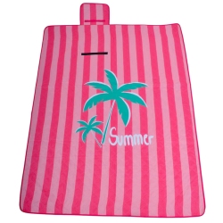 Ψάθα παραλίας microfiber Summer ροζ 70x130εκ Ankor 851737