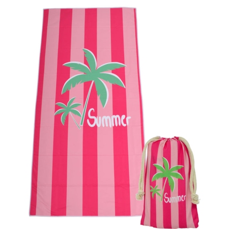 Πετσέτα θαλάσσης microfiber Summer ροζ 80x160εκ Ankor 851751