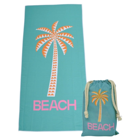 Πετσέτα θαλάσσης microfiber Beach γαλάζια 80x160εκ Ankor 851812