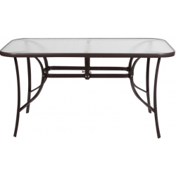 Τραπέζι κήπου μεταλλικό 140x80εκ καφέ TAB-14080BR EPAM