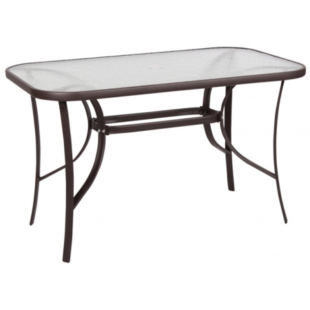 Τραπέζι κήπου μεταλλικό 120x70εκ καφέ TAB-12070BR EPAM
