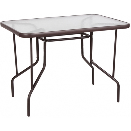 Τραπέζι κήπου μεταλλικό 100x65εκ καφέ TAB-10065BR EPAM