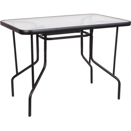 Τραπέζι κήπου μεταλλικό 100x65εκ μαύρο TAB-10065BL Epam