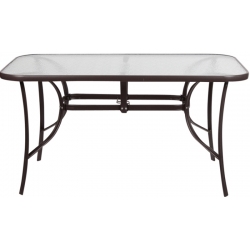Τραπέζι κήπου μεταλλικό 150x90 καφέ TAB-15090BR EPAM