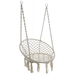 Πολυθρόνα με σχοινί εκρού 80x135εκ Inart 3-50-243-0007