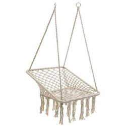 Πολυθρόνα με σχοινί εκρού 85x130εκ Inart 3-50-243-0015