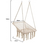 Πολυθρόνα με σχοινί εκρού 85x130εκ Inart 3-50-243-0015