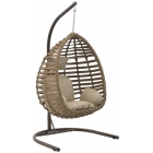 Πολυθρόνα κρεμαστή μεταλλική καφέ-μπεζ 105x212εκ Click 6-50-072-0002