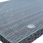 Τραπέζι κήπου μεταλλικό Rattan wicker ανθρακί 130x80x72εκ Woodwell Ε-00007230