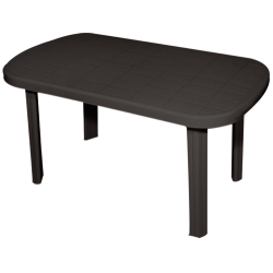 Τραπέζι κήπου πλαστικό 142x82εκ Ανθρακί με αποσπώμενα πόδια Miltoplast 914