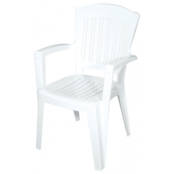 Καρέκλα-πολυθρόνα κήπου πλαστική Semeli λευκό 90εκ Miltoplast 925