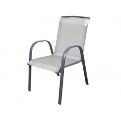 Πολυθρόνα μεταλλική ανθρακί με ύφασμα PVC