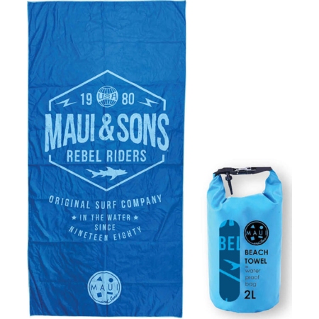 Πετσέτα θαλάσσης microfiber μπλε 90x180εκ Maui 4951