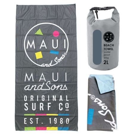 Πετσέτα θαλάσσης microfiber γκρι 90x180εκ Maui 4952