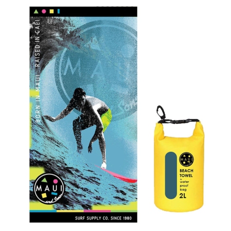 Πετσέτα θαλάσσης microfiber μπλε 90x180εκ Maui  4954