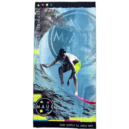 Πετσέτα θαλάσσης microfiber μπλε 90x180εκ Maui  4954