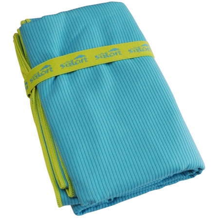 Πετσέτα θαλάσσης microfiber γαλάζιο-λαχανί 110x175εκ Solart 4948