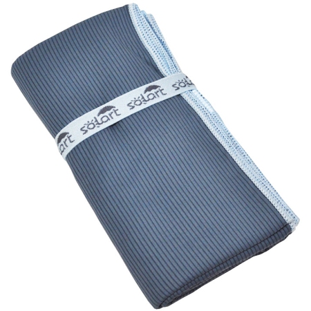 Πετσέτα θαλάσσης microfiber γκρι μπλε-παστέλ γαλάζιο 75x150εκ Solart 4965