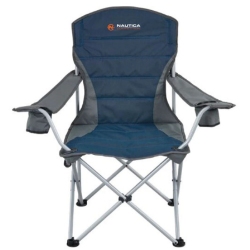 Καρέκλα παραλίας-camping μεταλλική γκρι-μπλε 88x54x95εκ Nautica 2640