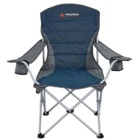 Καρέκλα παραλίας-camping μεταλλική γκρι-μπλε 88x54x95εκ Nautica 2640