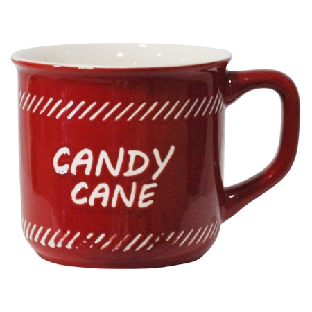 Κούπα πορσελάνης Candy cane κόκκινο 350cc Kostopoulos 30.53010