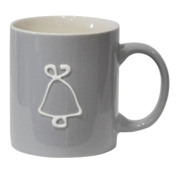 Κούπα πορσελάνης Καμπάνα γκρι 350cc Kostopoulos 30.53009