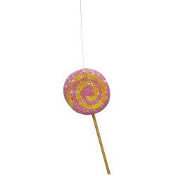 Κρεμαστό διακοσμητικό Γλειφιτζούρι ροζ 6x1.5x14εκ Espiel HL122