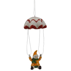 Κρεμαστό διακοσμητικό κεραμικό Αλεξίπτωτο κόκκινο-λευκό 7.5x23εκ Espiel ΝΥΕ101