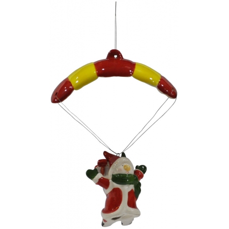 Κρεμαστό διακοσμητικό κεραμικό Αλεξίπτωτο κόκκινο-κίτρινο 12x7x25εκ Espiel ΝΥΕ103