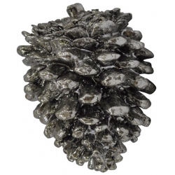 Κουκουνάρι διακοσμητικό πολυρεσίνης ασημί 7x9εκ Espiel ID220A