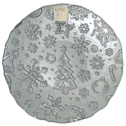 Πιατέλα γυάλινη τιρκουάζ 22x2εκ Espiel AD247