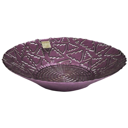 Μπωλ γυάλινο Έλατο ροζ 30x6.5εκ Espiel AD274