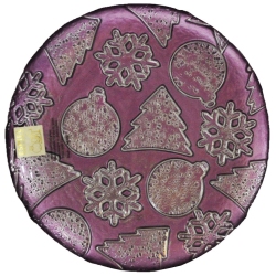 Πιατέλα γυάλινη ροζ 22.5εκ Espiel AD266