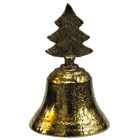 Καμπάνα διακοσμητική μεταλλική Δέντρο χρυσό 6x9.5εκ Espiel VAL414G