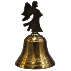 Καμπάνα διακοσμητική μεταλλική Αγγελάκι χάλκινο 6x10.2εκ Espiel VAL415C